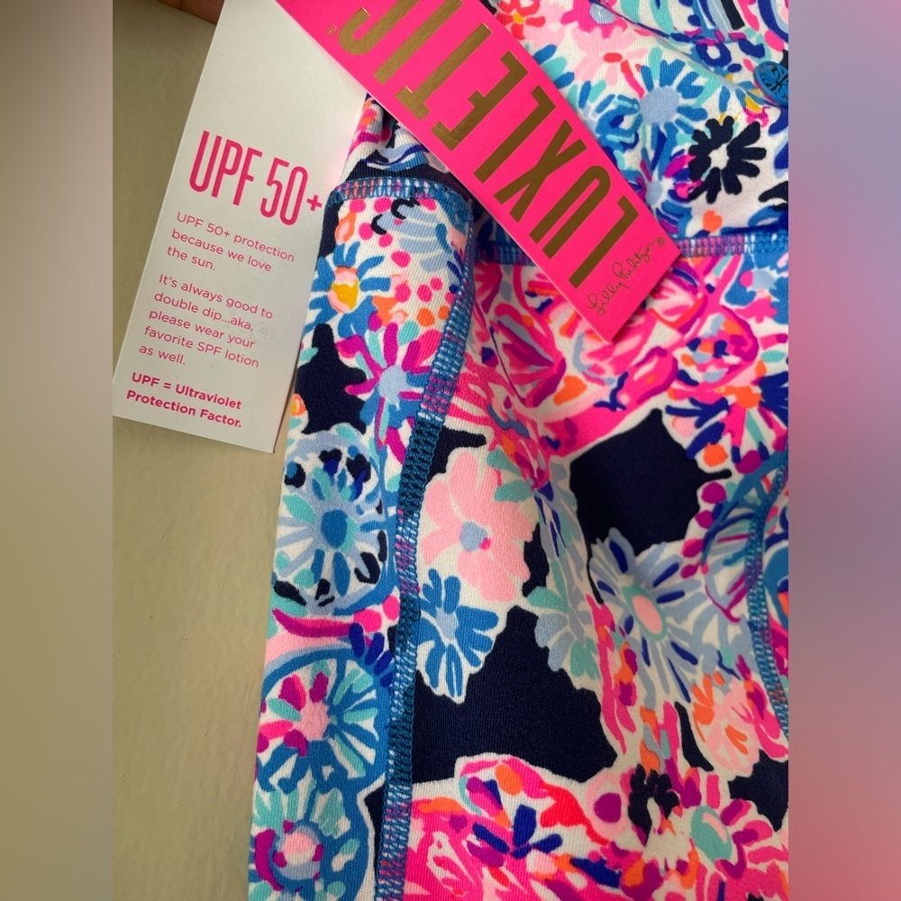 NWT Lilly Pulitzer leggings turtle amazement pink Blue XXS - Picture 9 of 10